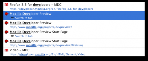 Switch to Tab in der Awesomebar